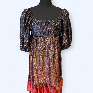 Betsey Johnson Multicolor Floral Midi Dress